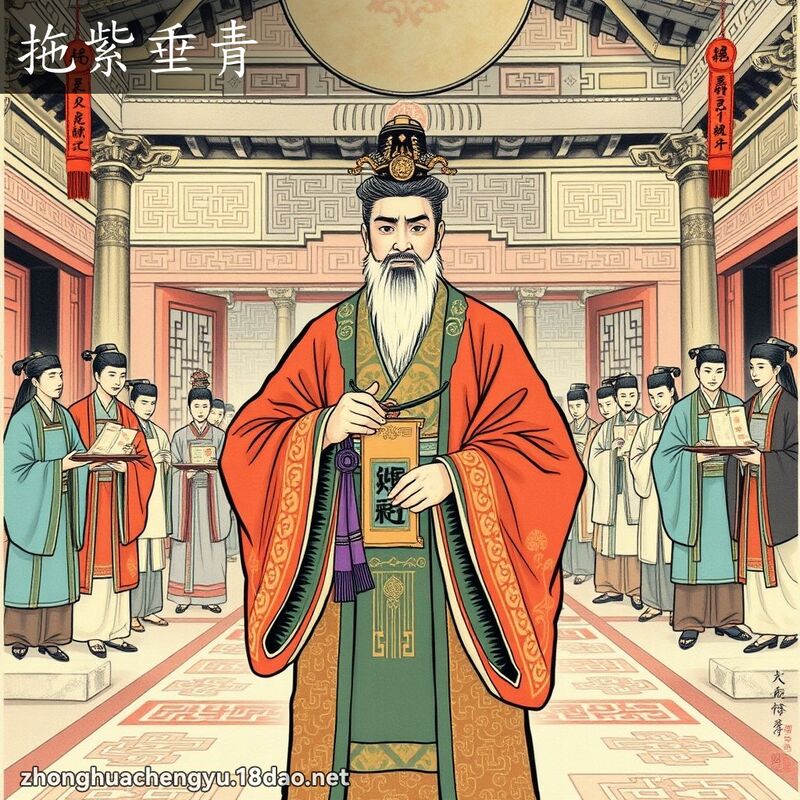 拖紫垂青 配图