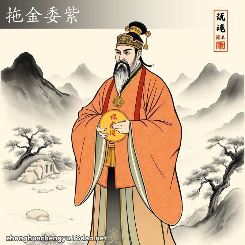 拖金委紫 配图