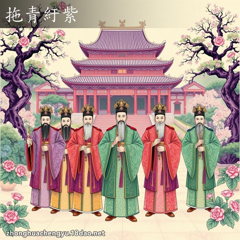 拖青紆紫 配图