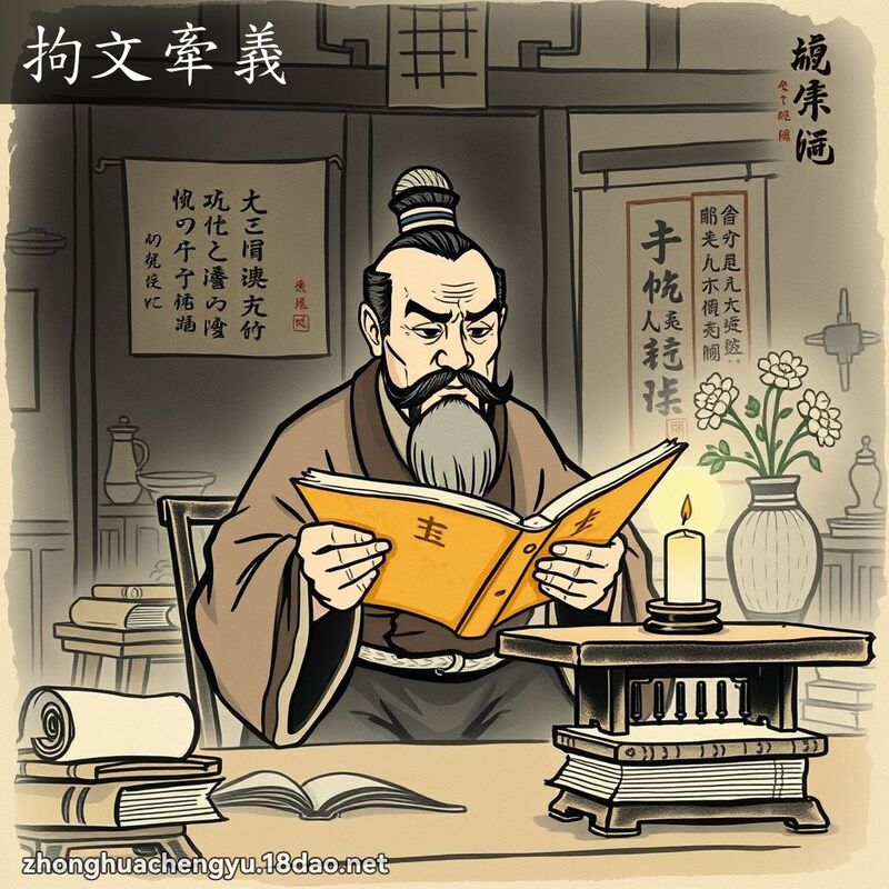 拘文牵义 配图