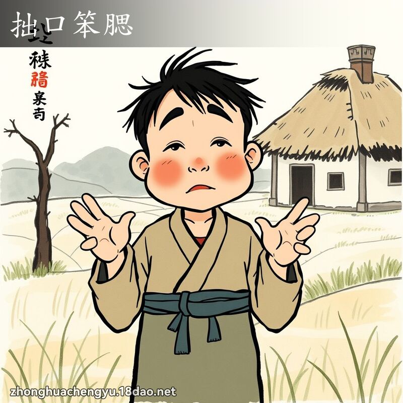 拙口笨腮 配图