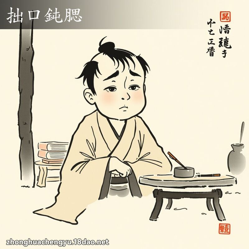 拙口钝腮 配图