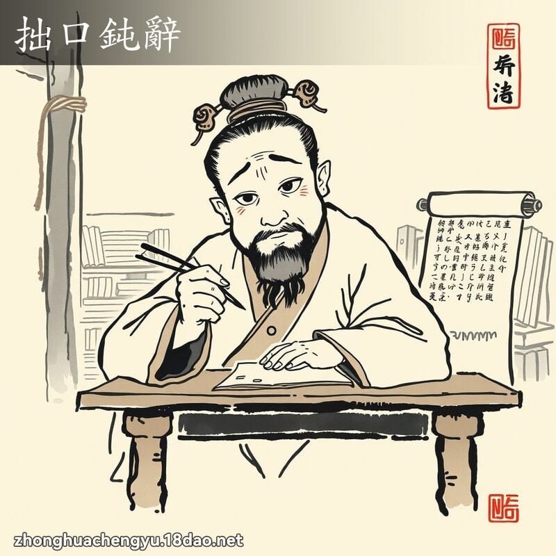 拙口钝辞 配图