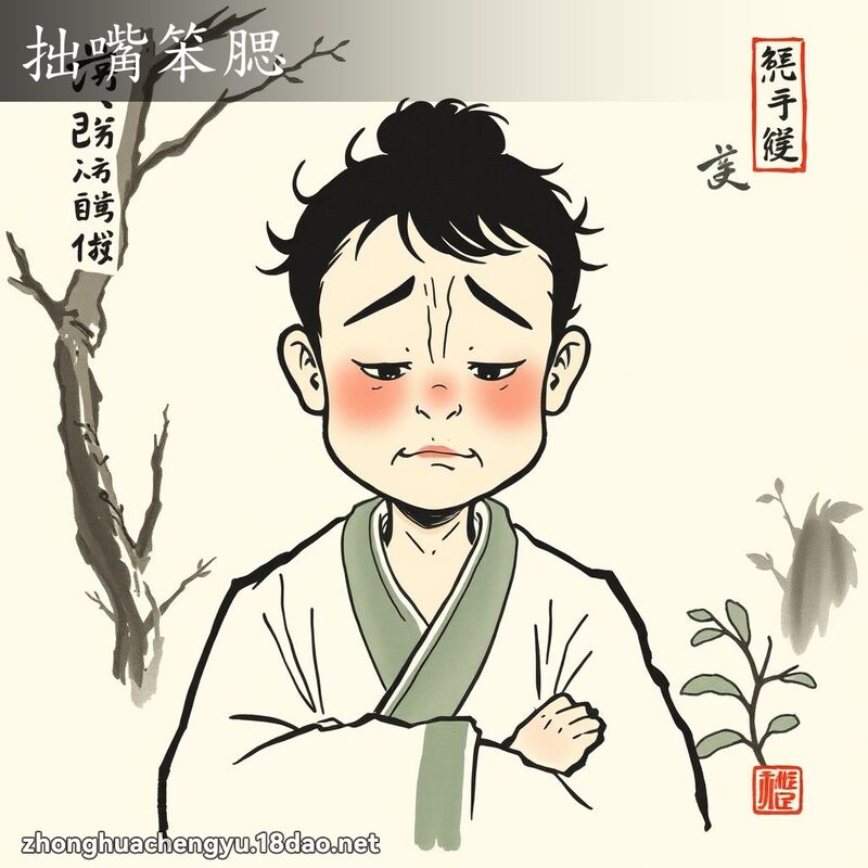 拙嘴笨腮 配图