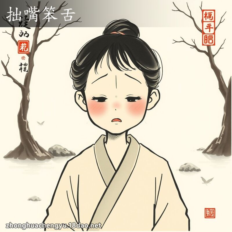 拙嘴笨舌 配图