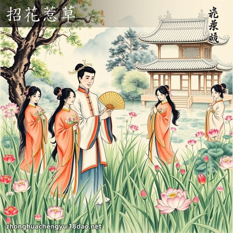 招花惹草 配图