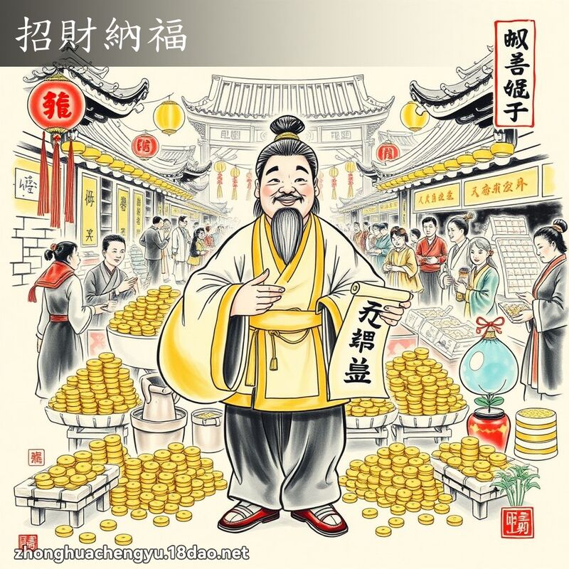 招財納福 配图