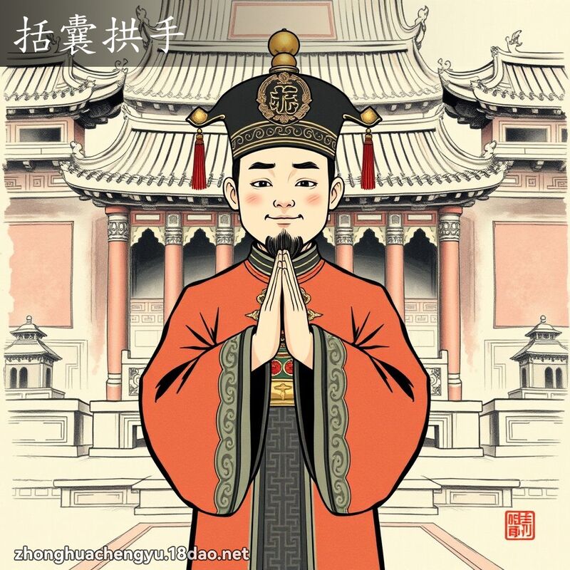 括囊拱手 配图