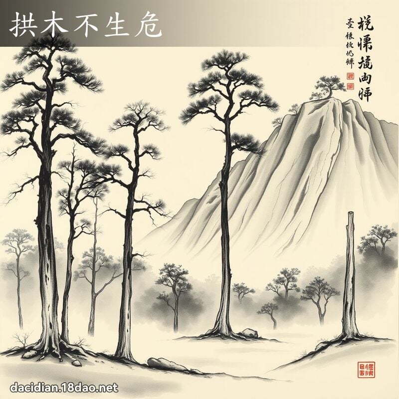 拱木不生危 - 中華成語配圖