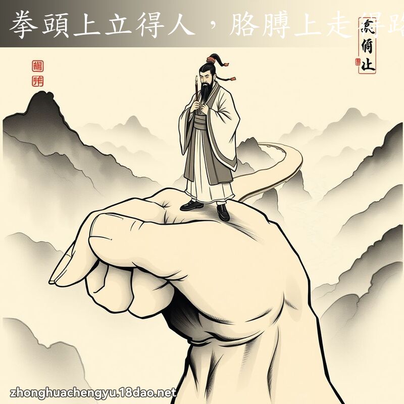 拳頭上立得人,胳膊上走得路 配图