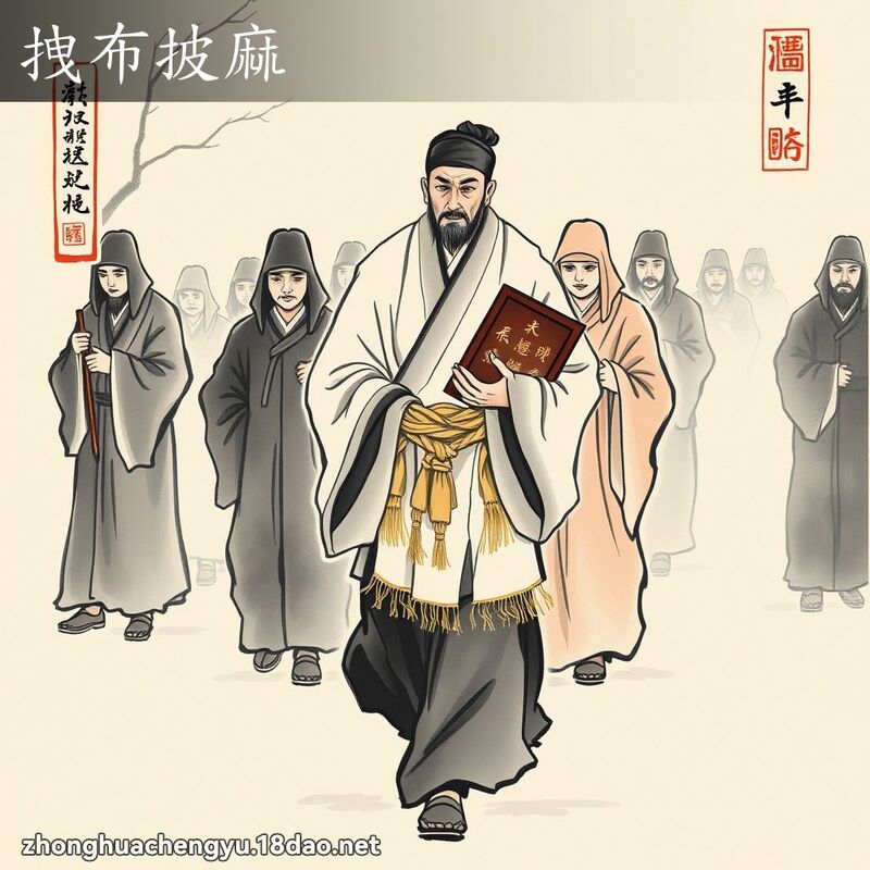 拽布披麻 配图