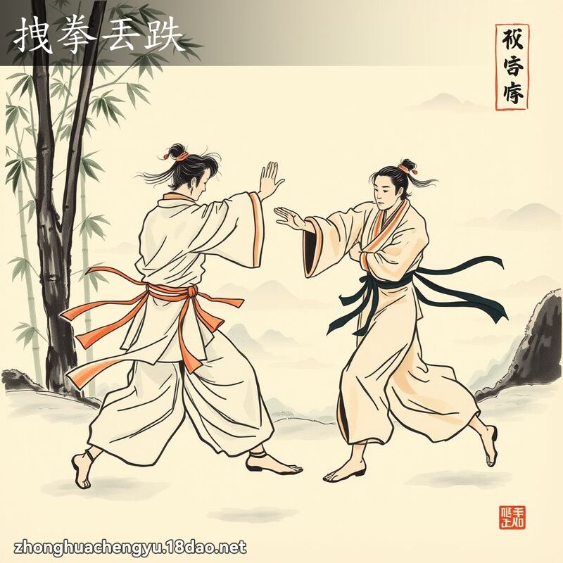 拽拳丟跌 配图