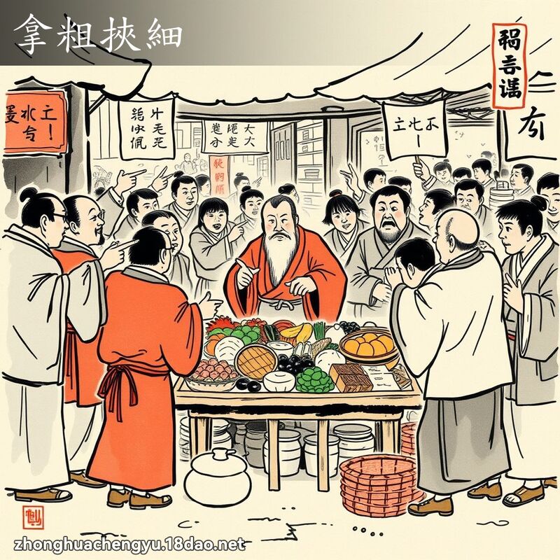 拿粗挾細 配图
