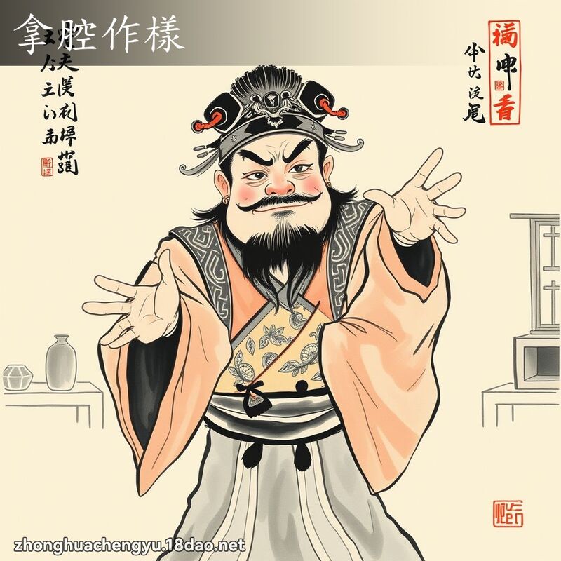 拿腔作樣 配图