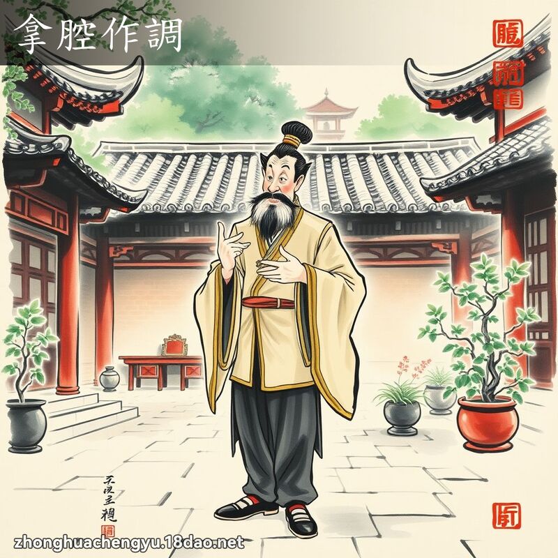 拿腔作調 配图