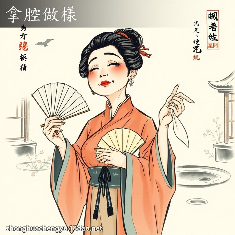 拿腔做樣 配图