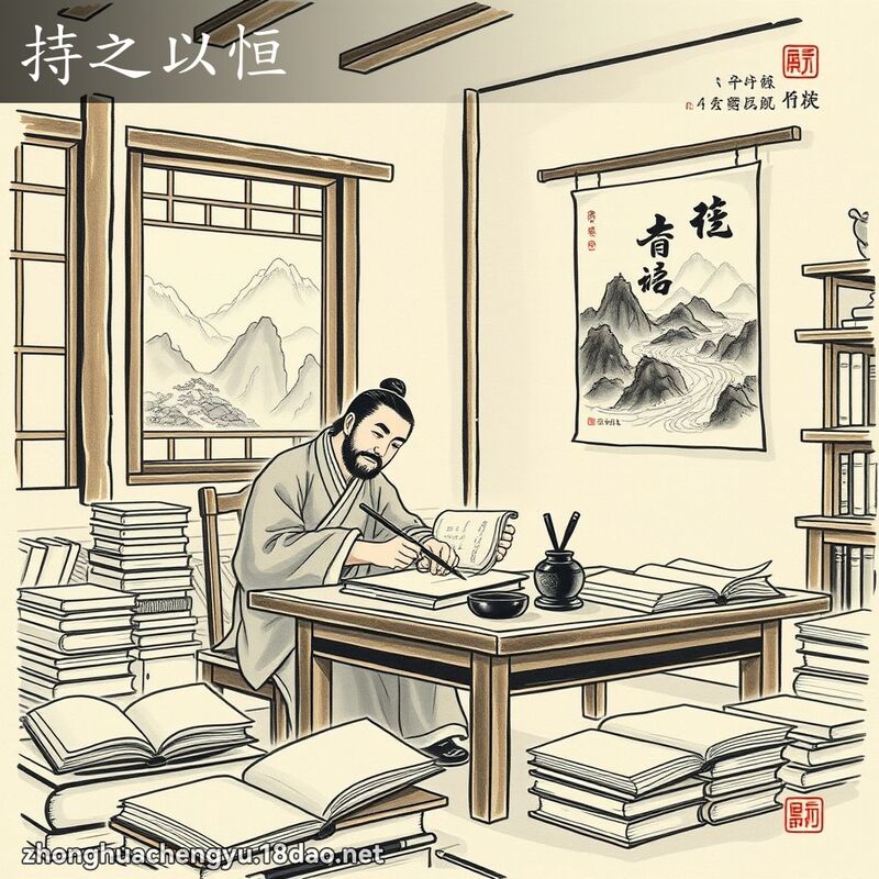 持之以恒 配图