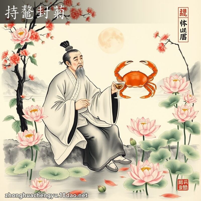 持鼇封菊 配图