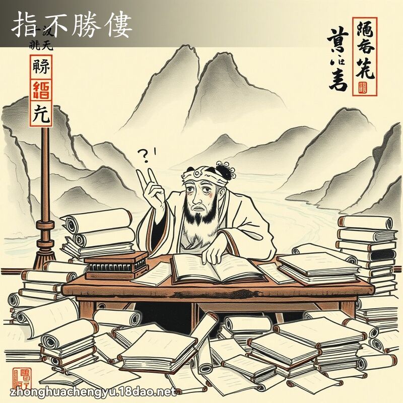 指不勝僂 配图