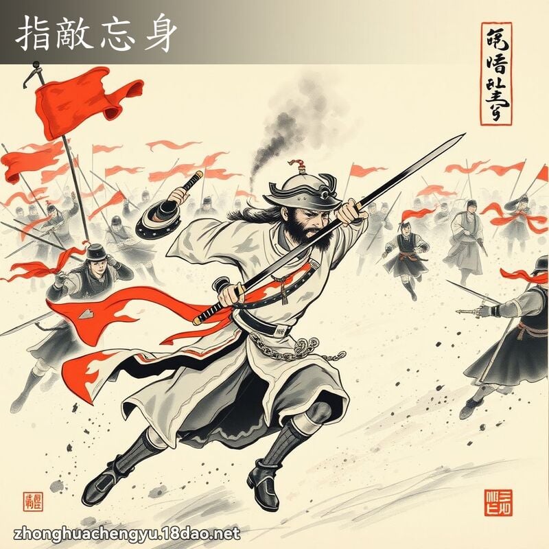 指敵忘身 配图