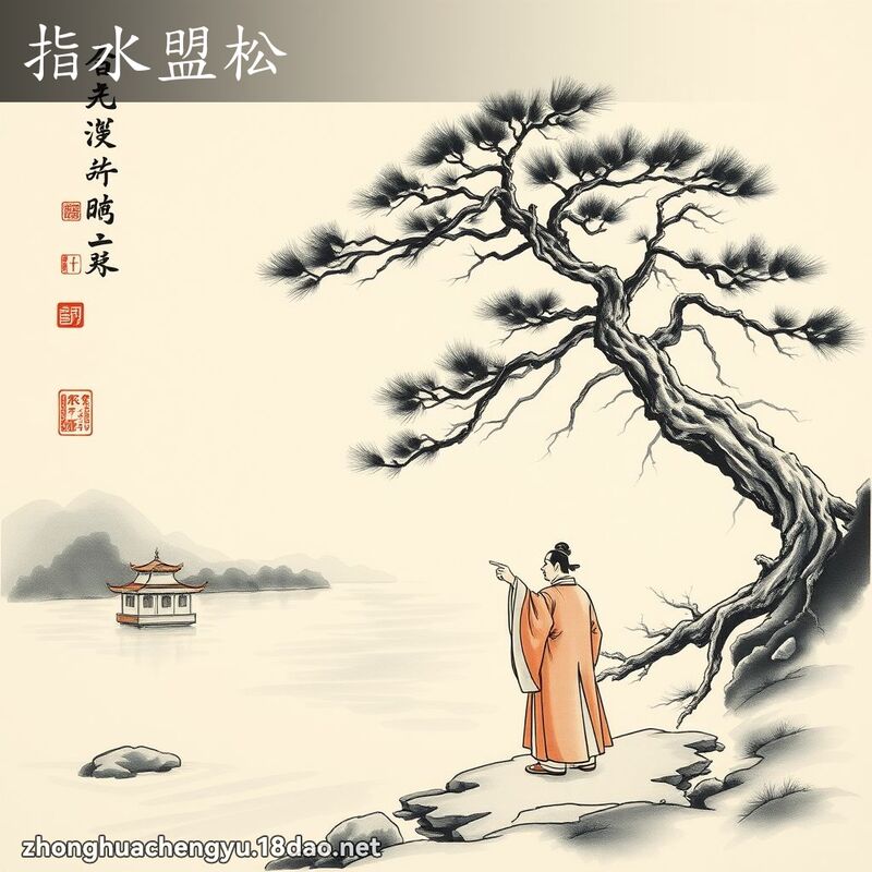 指水盟松 配图
