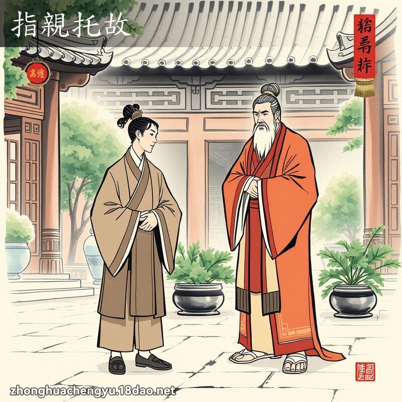 指親托故 配图