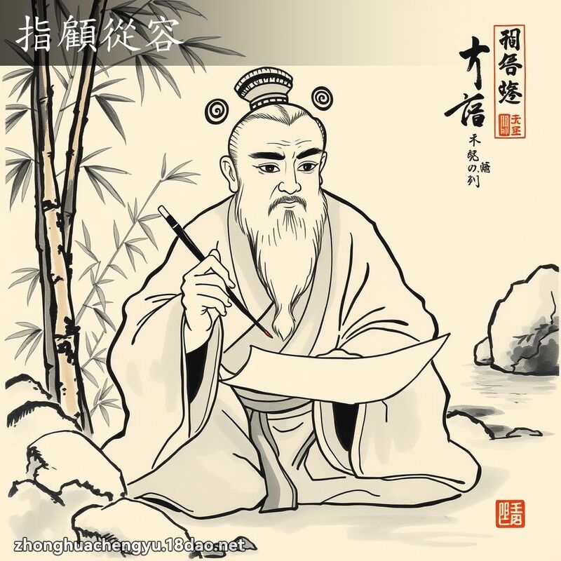 指顧從容 配图