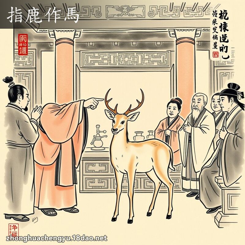指鹿作馬 配图