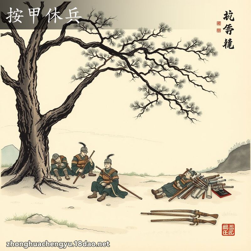 按甲休兵 配图