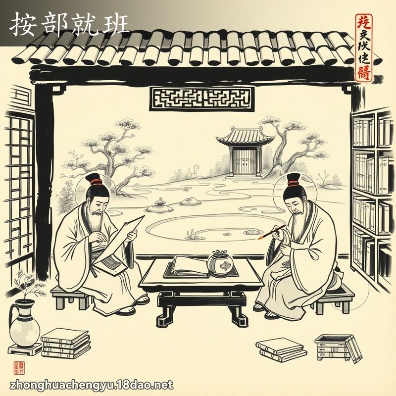 按部就班 配图