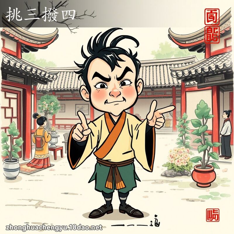 挑三撥四 配图