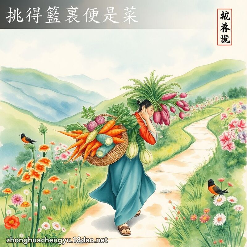 挑得籃裏便是菜 配图