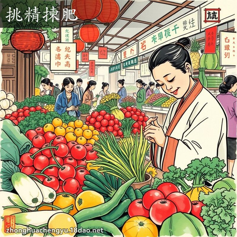 挑精揀肥 配图