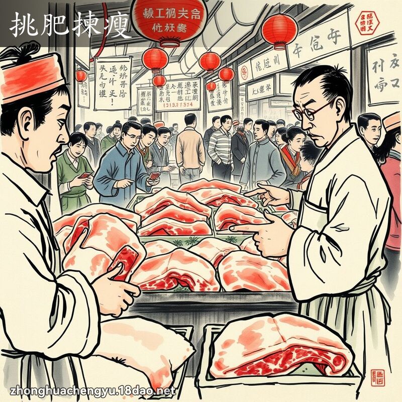 挑肥揀瘦 配图