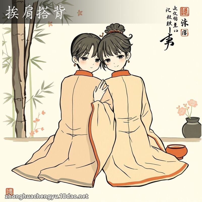 挨肩搭背 配图