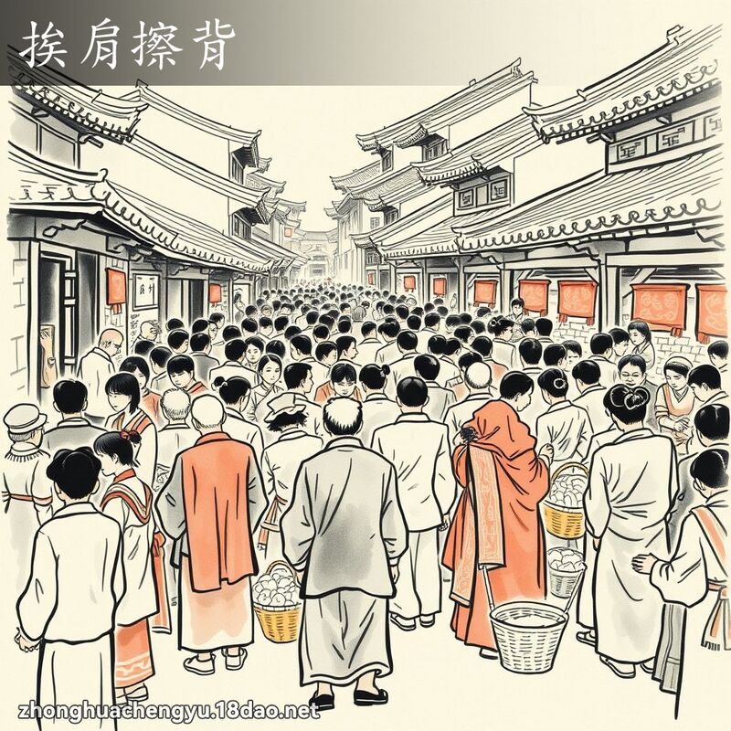 挨肩擦背 配图
