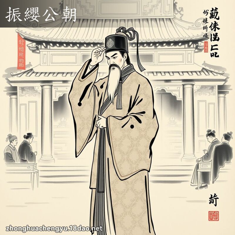 振纓公朝 配图