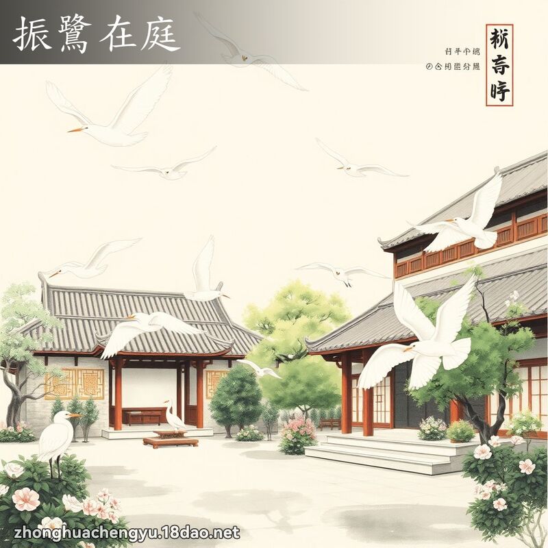振鷺在庭 配图