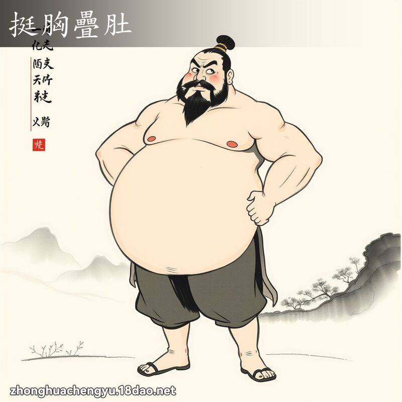挺胸疊肚 配图