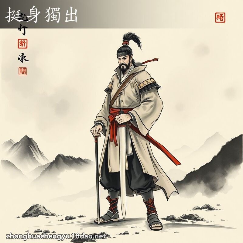 挺身獨出 配图