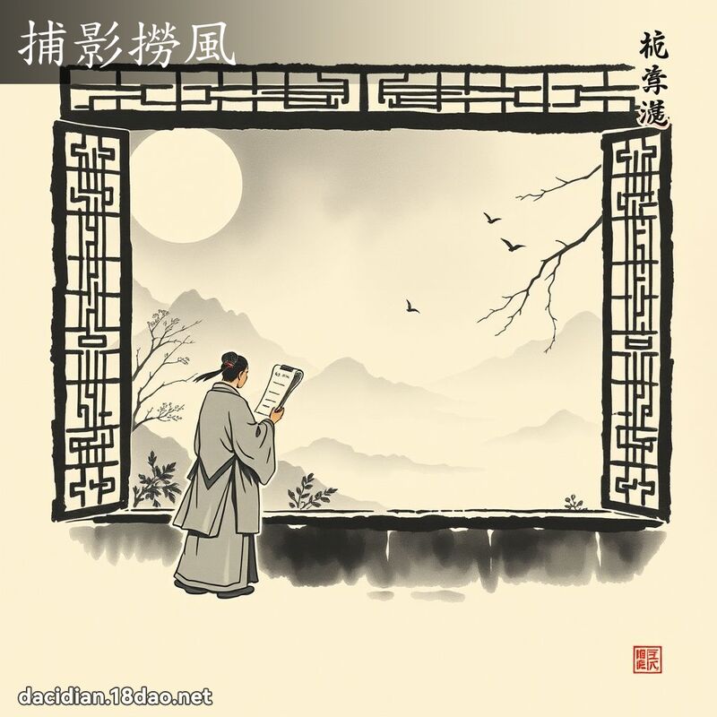 捕影撈風 - 中華成語配圖