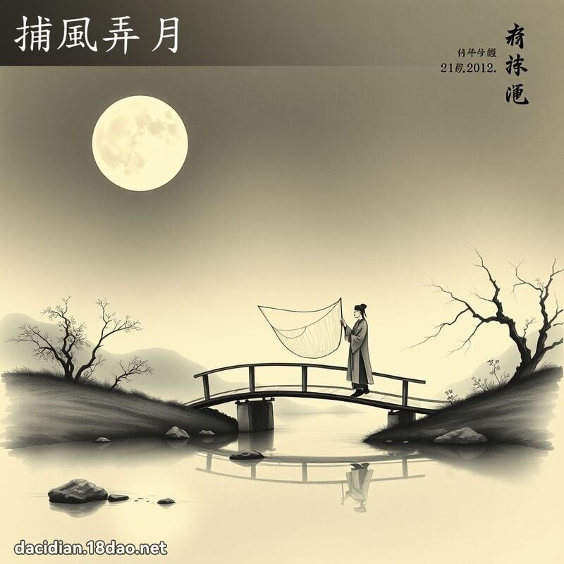 捕风弄月 - 中华成语配图