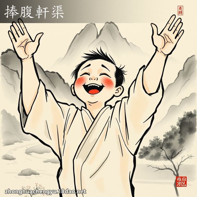 捧腹軒渠 配图