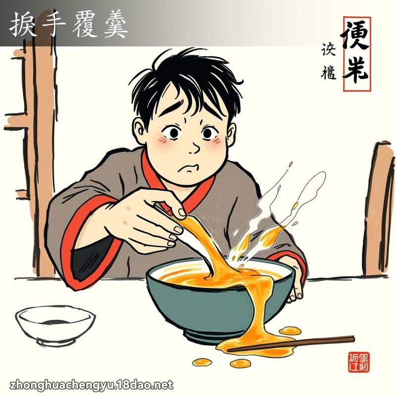 捩手覆羹 配图