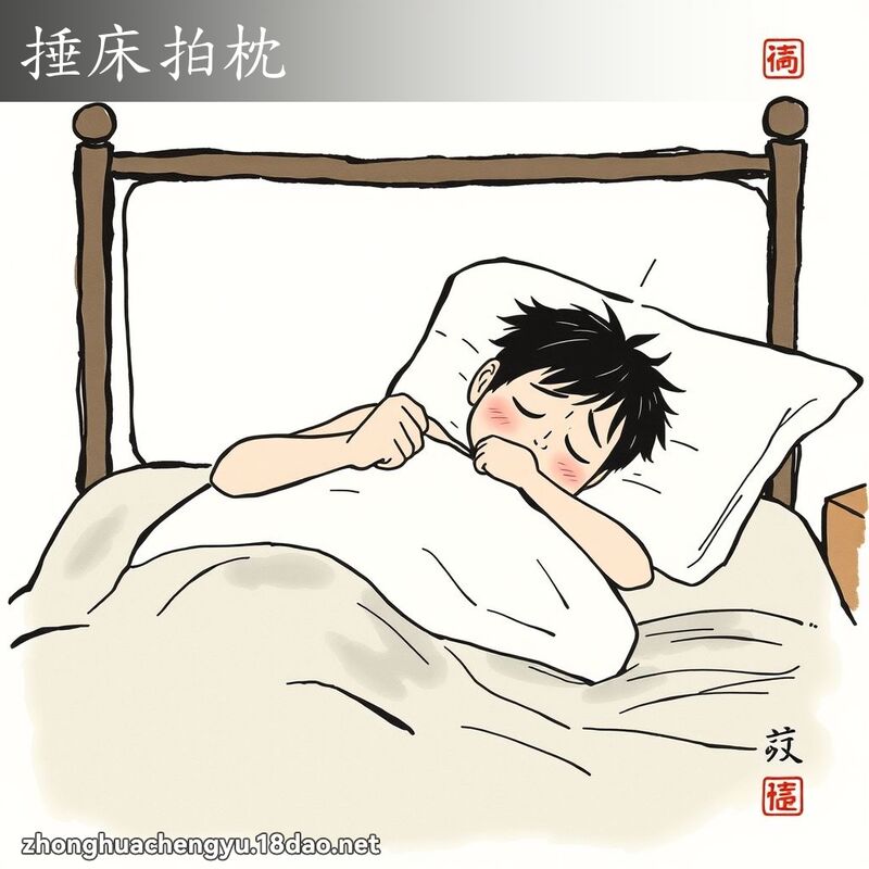 捶床拍枕 配图