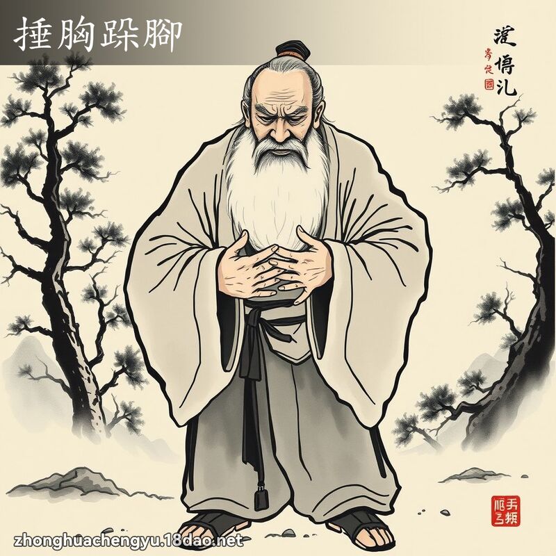 捶胸跺腳 配图