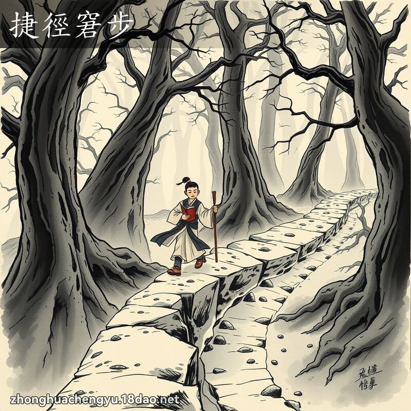 捷徑窘步 配图