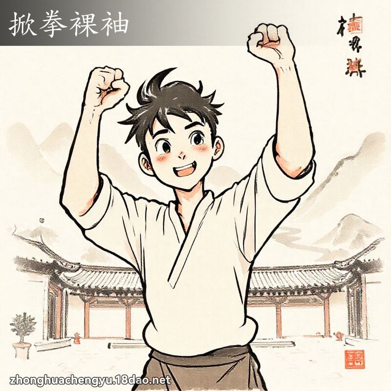 掀拳裸袖 配图