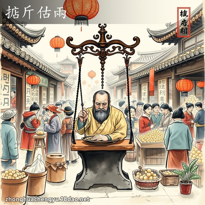 掂斤估兩 配图