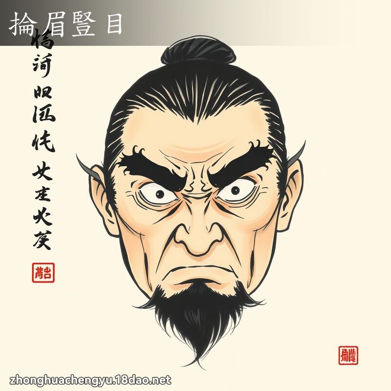 掄眉豎目 配图